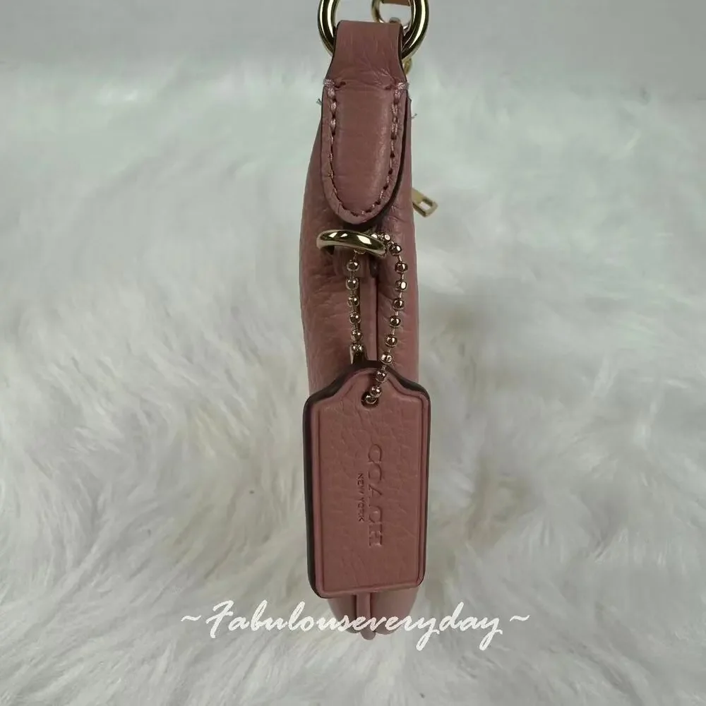 Coach Mini Payton Bag In Pebbled Leather/Gold/Pink Petal CEL08 NWT